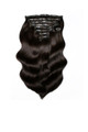 Brown Black - Elegant 14" Silk Seamless Clip In Human Hair Extensions 120g